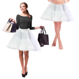 Malco Modes Zooey White Chiffon Petticoat Slip - Knee-Length Square Dancing Skirt (SM)