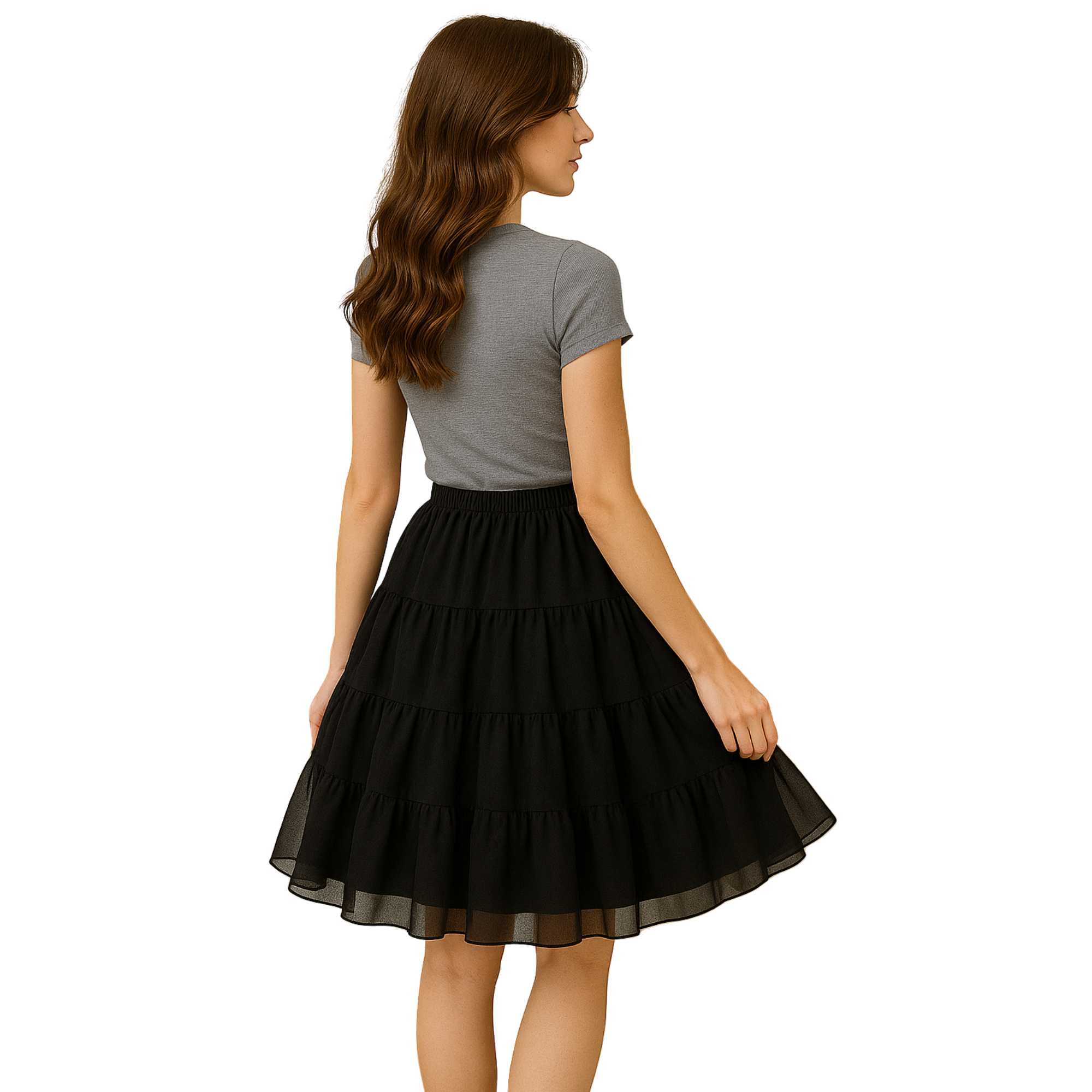 Halloween Petticoat Skirt – Fluffy Knee-Length Costume, Cosplay Costume Crinoline