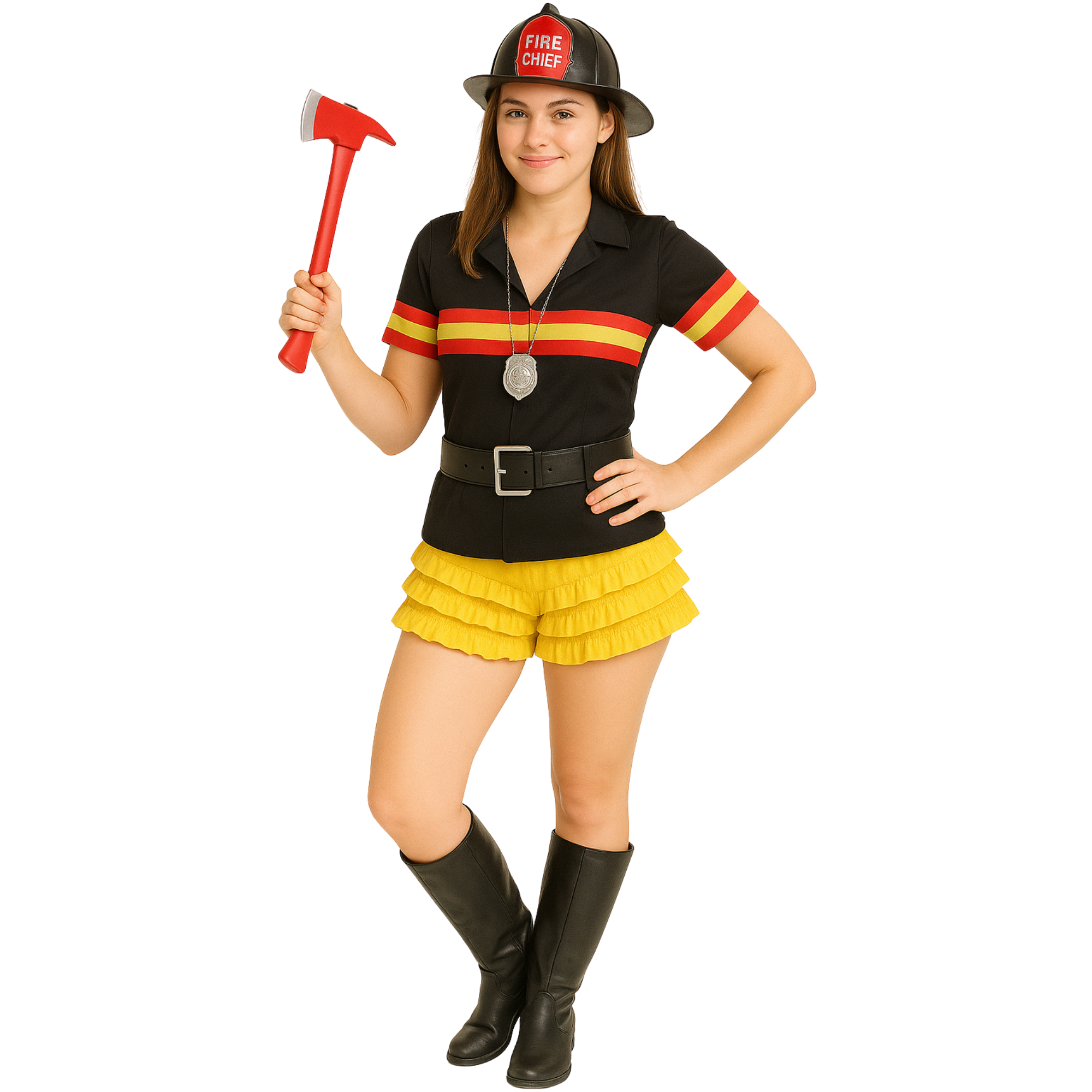 Malco Modes Ruffle Shorts for Women –Yellow Bloomers, Halloween Costume, Lace Bloomers, Sexy Ruffle Shorts & Y2K Costumes