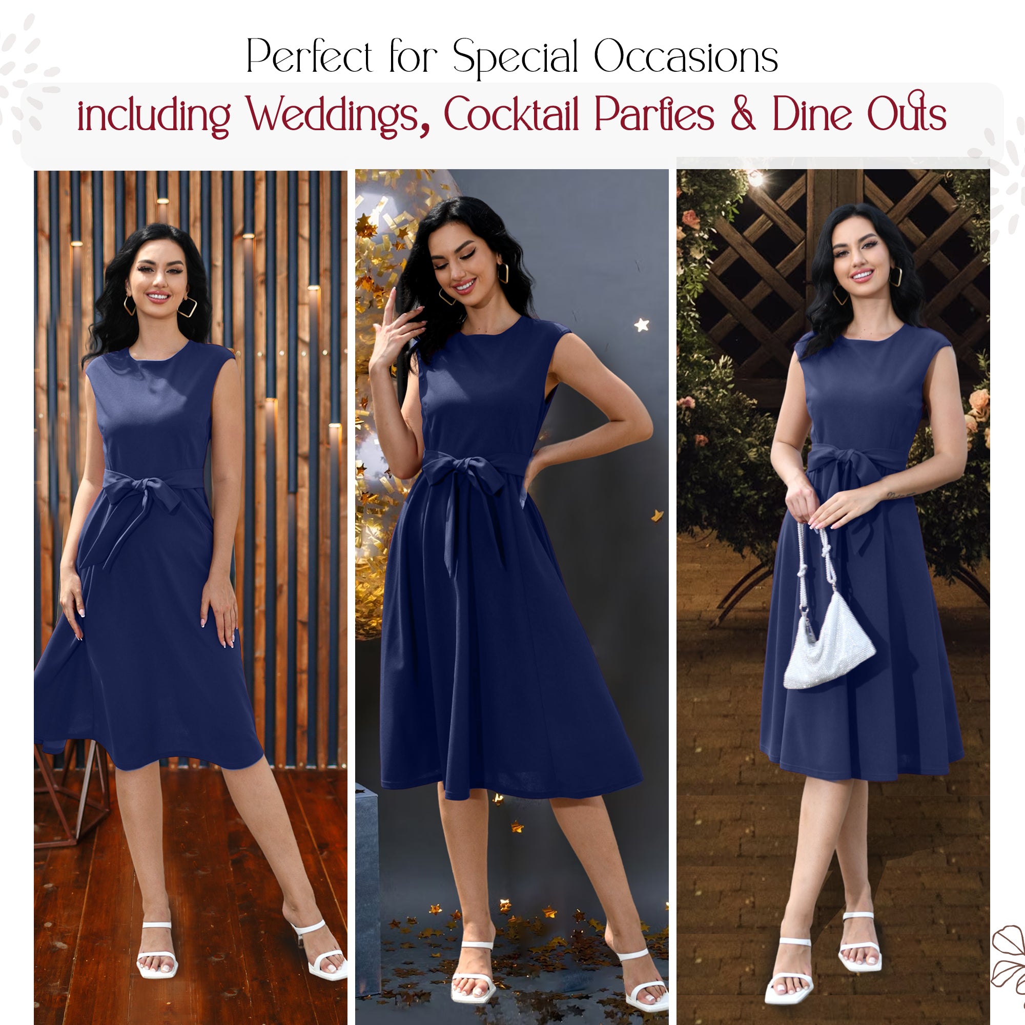 Womens Vintage Cocktail Dresses - Bridesmaid & Prom Dress - Royal Blue