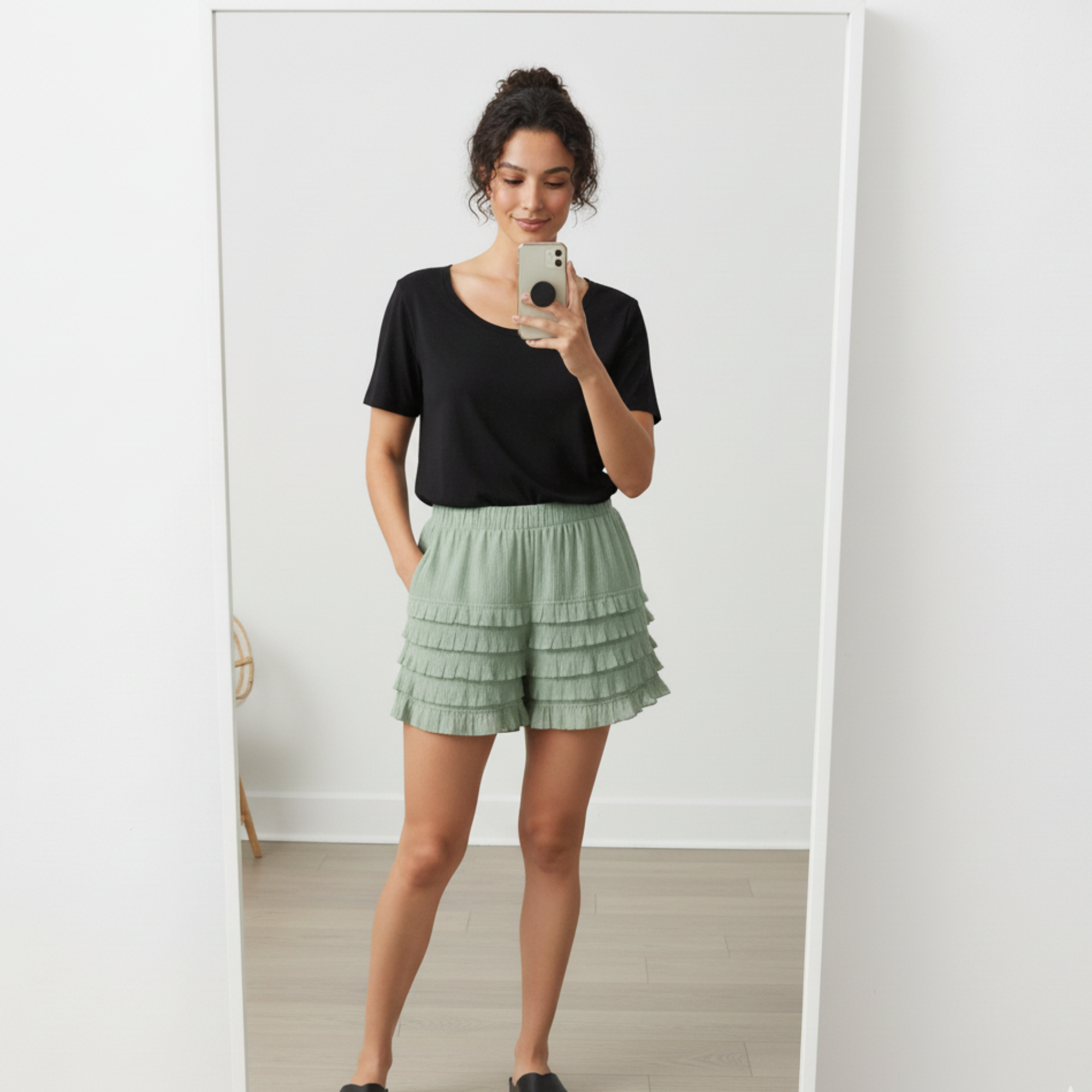 Ruffle Shorts for Women, Lace Bloomers