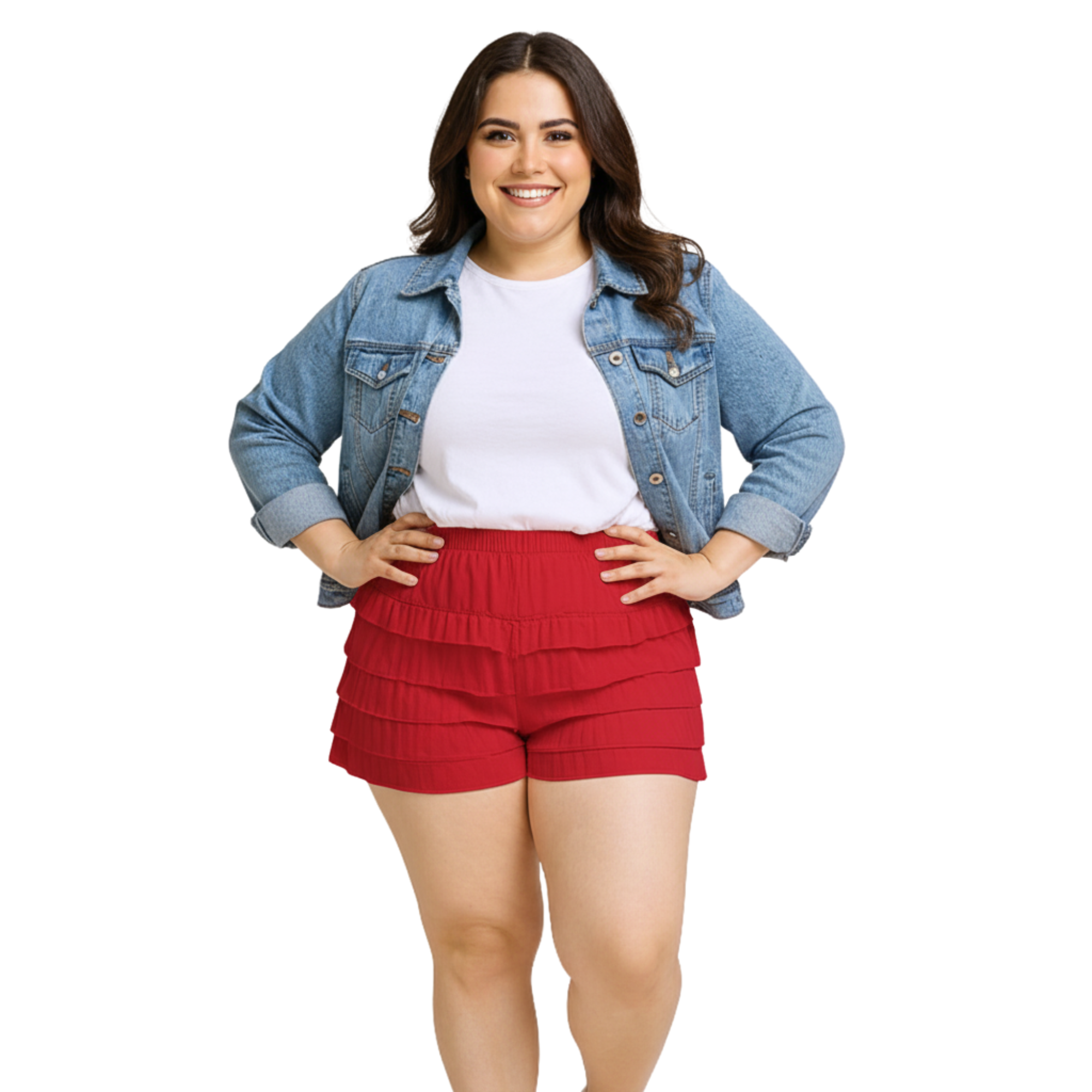 Malco Modes Ruffle Shorts for Women – Red Bloomers, Halloween Costume, Lace Bloomers, Sexy Ruffle Shorts & Y2K Costumes