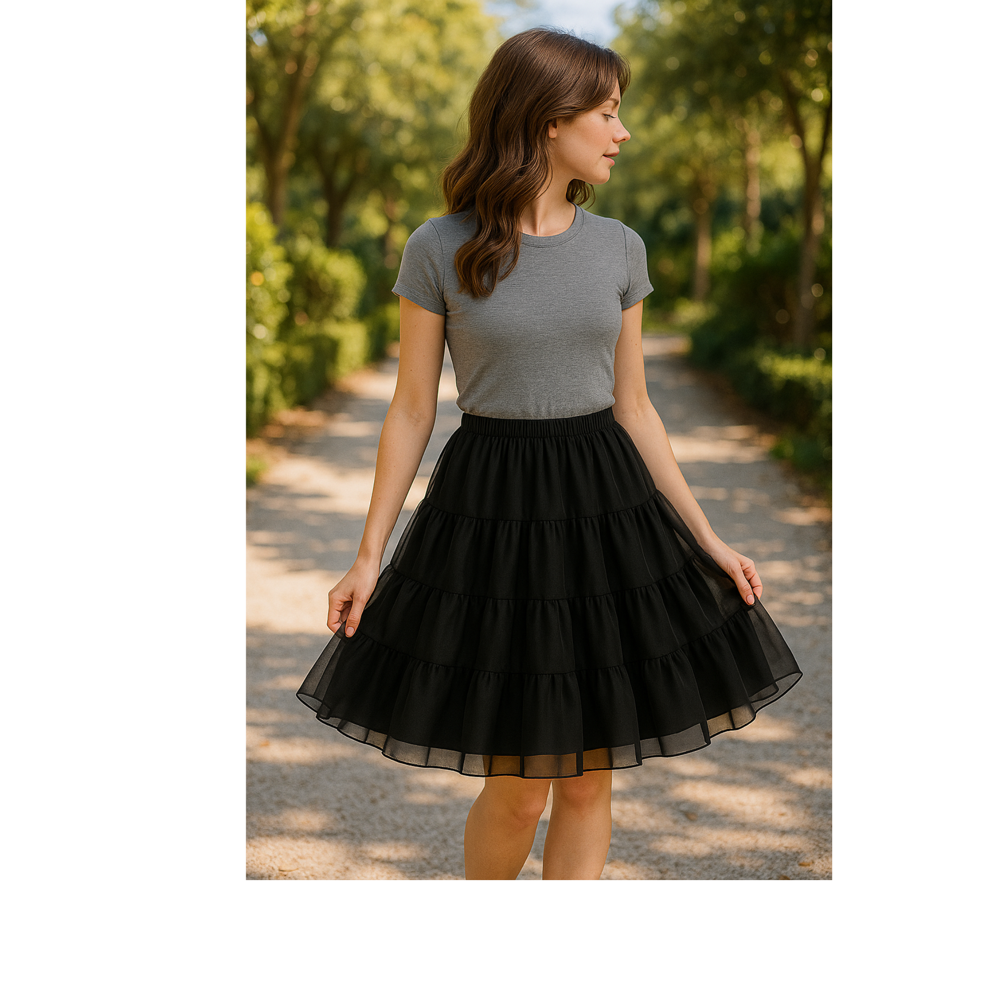 Halloween Petticoat Skirt – Fluffy Knee-Length Costume, Cosplay Costume Crinoline