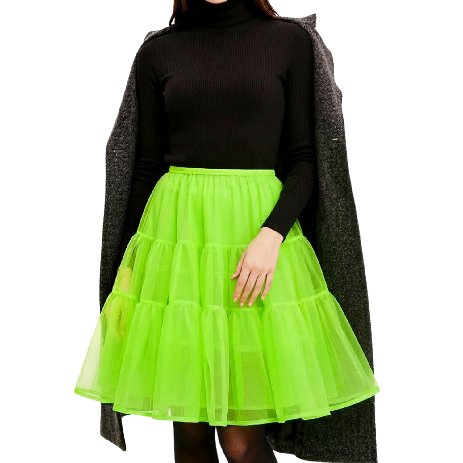 Petticoat Skirt – Fluffy Knee-Length Crinoline