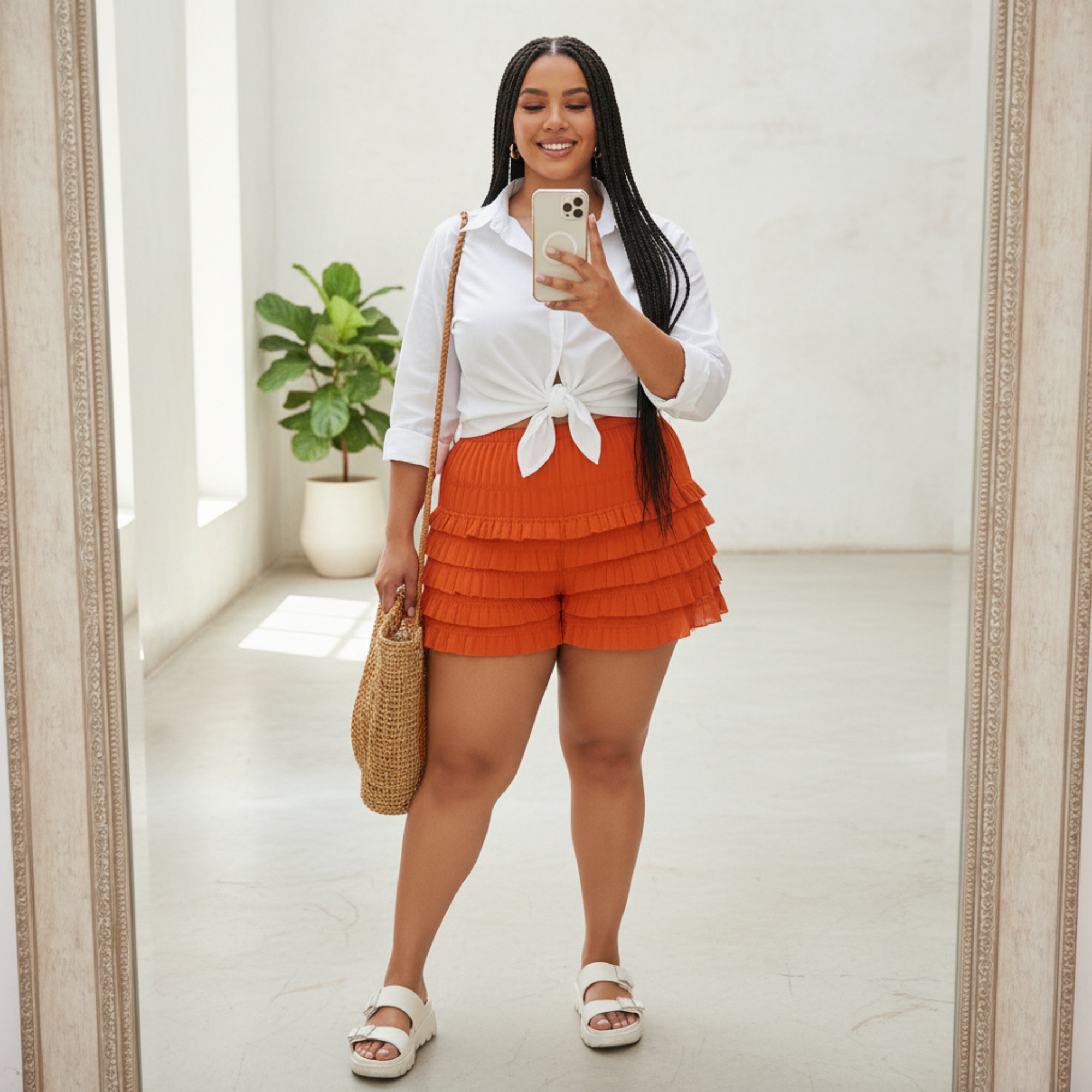 Ruffle Shorts for Women, Lace Bloomers