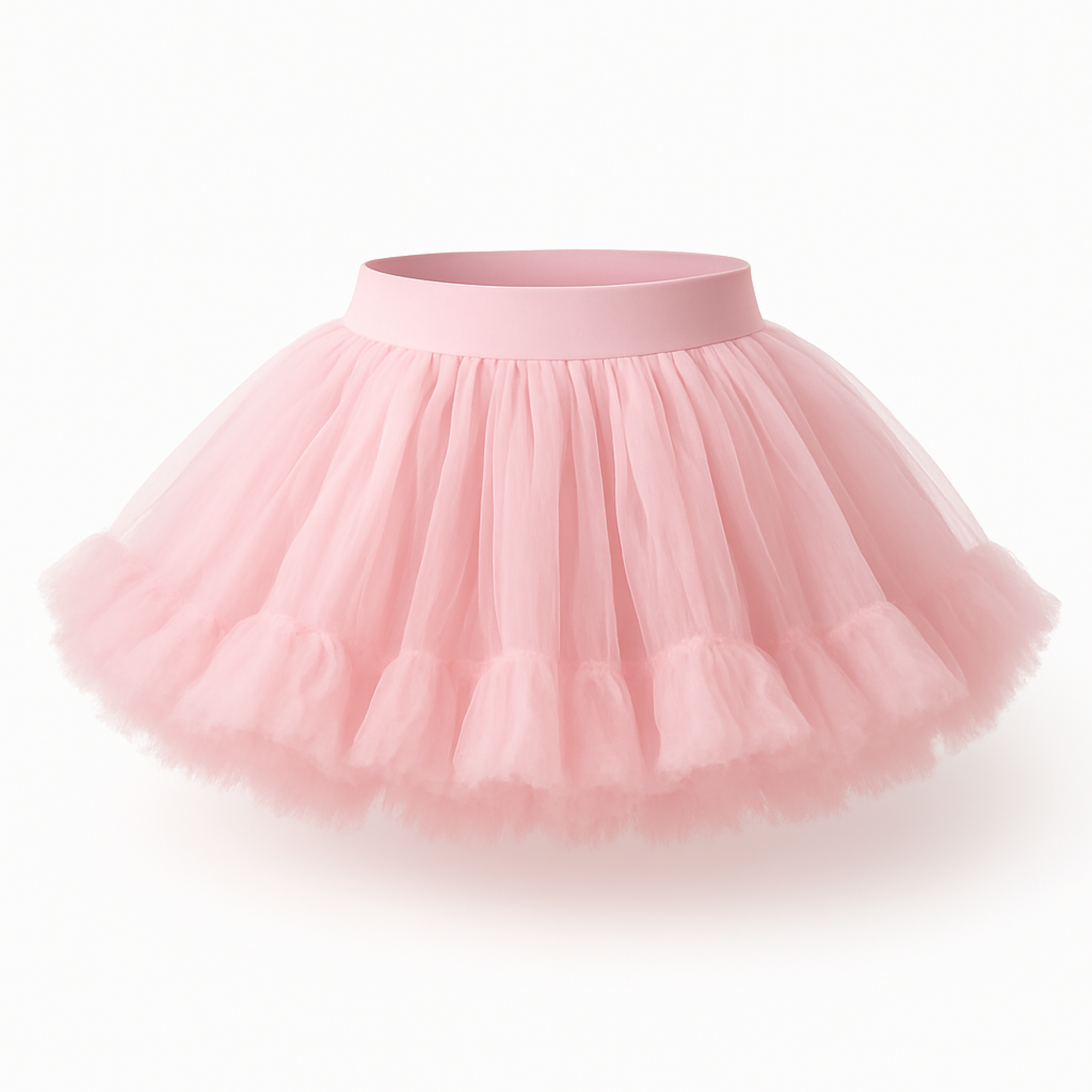 Halloween Pink Tutu Skirt for Women – 5 Layer Puffy Crinoline, Witch Fairy Vampire Costume Petticoat, Cosplay & Dance Outfit