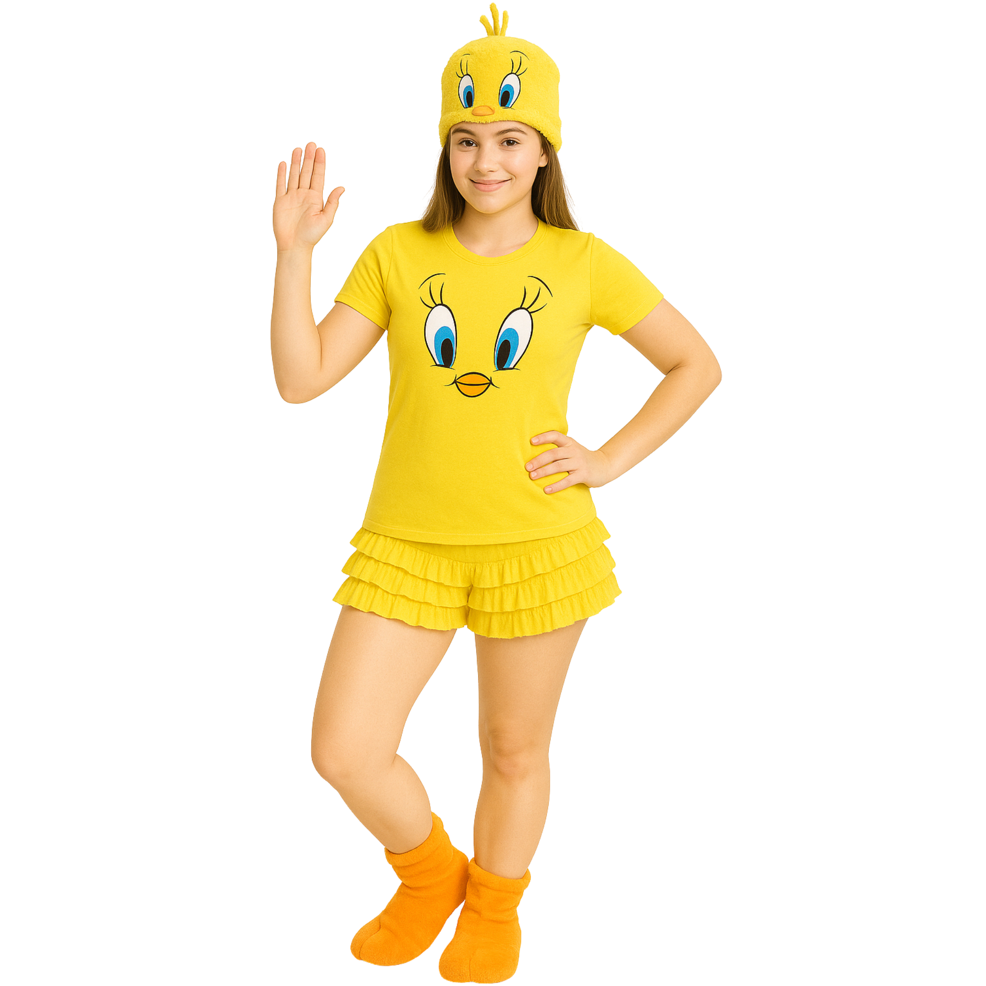 Malco Modes Ruffle Shorts for Women –Yellow Bloomers, Halloween Costume, Lace Bloomers, Sexy Ruffle Shorts & Y2K Costumes