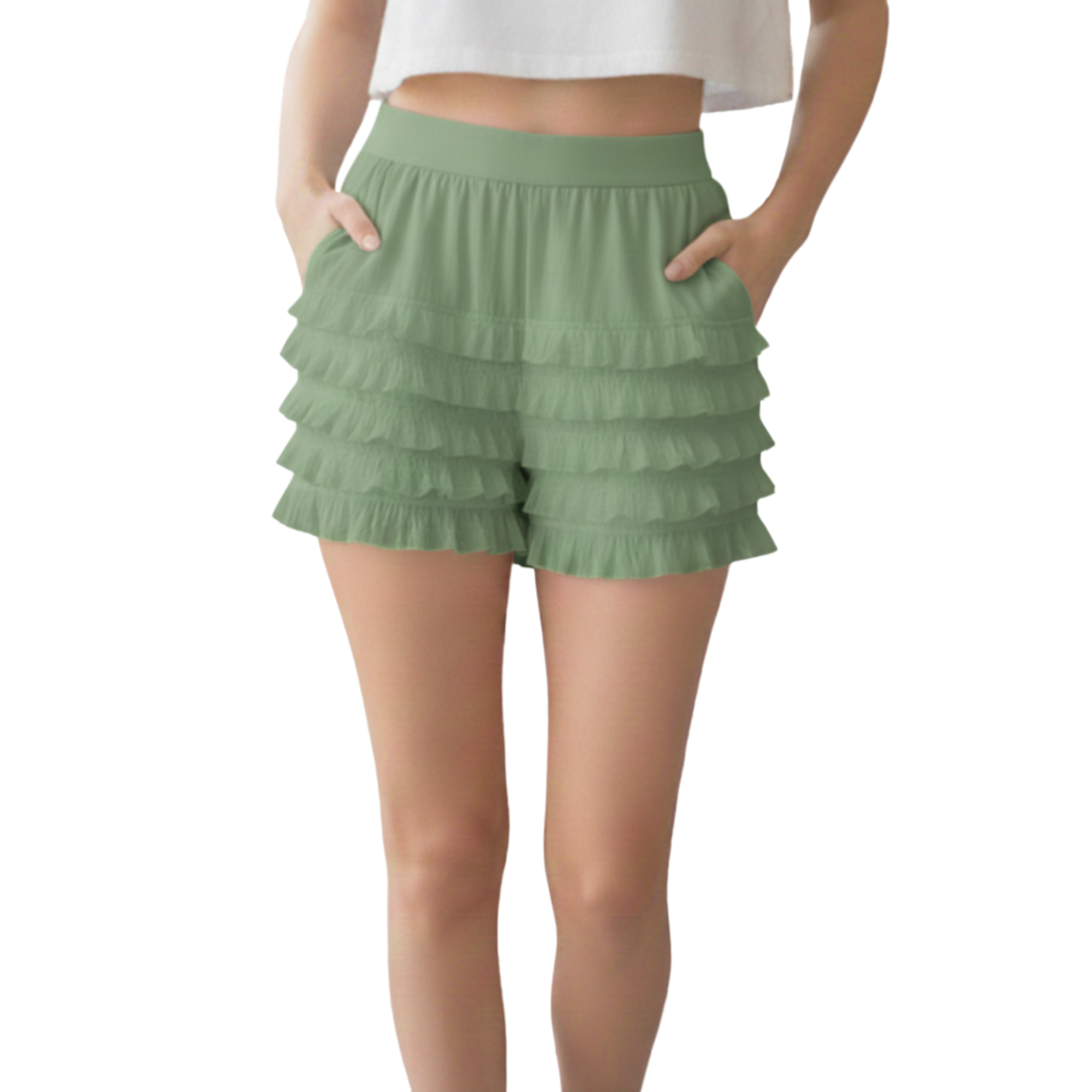 Ruffle Shorts for Women, Lace Bloomers