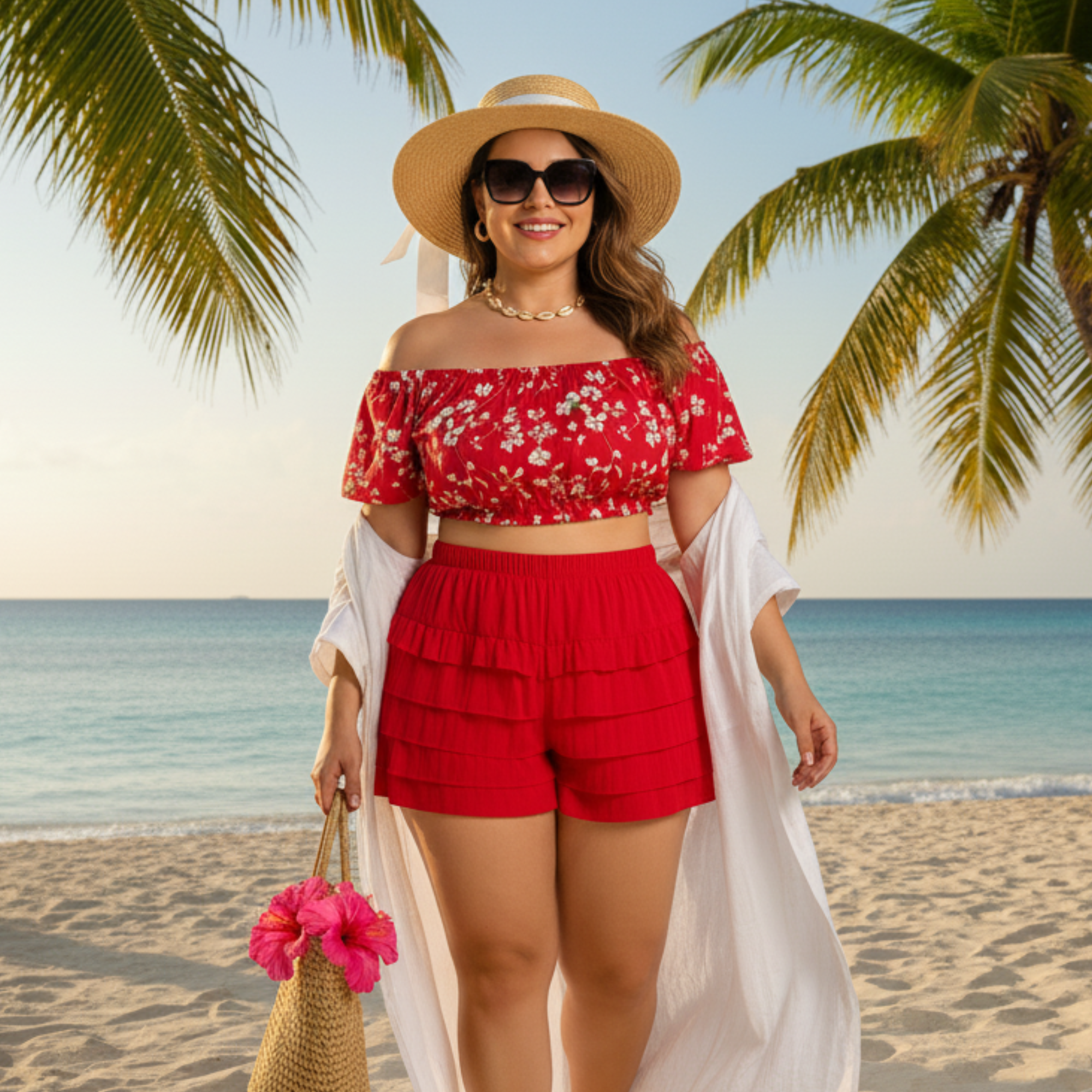 Ruffle Shorts for Women, Lace Bloomers