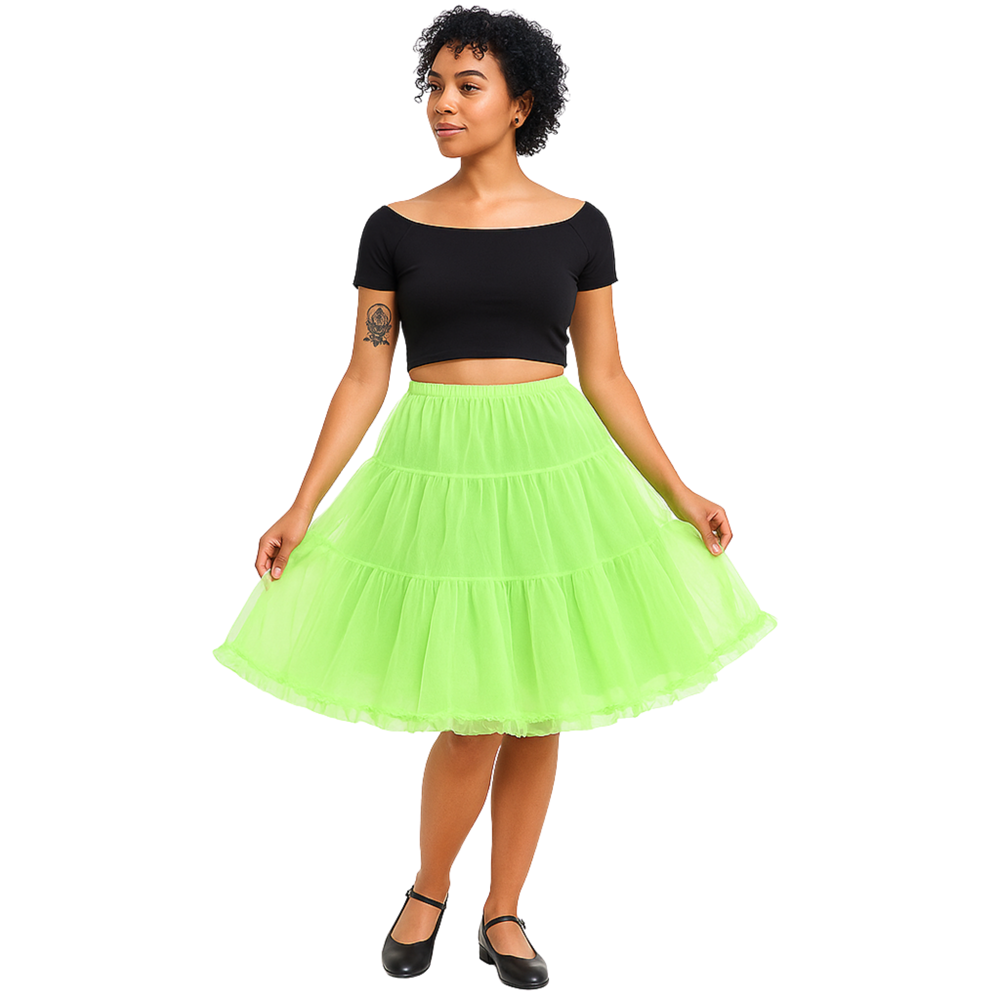 Halloween Petticoat Skirt – Fluffy Knee-Length Costume, Cosplay Costume Crinoline