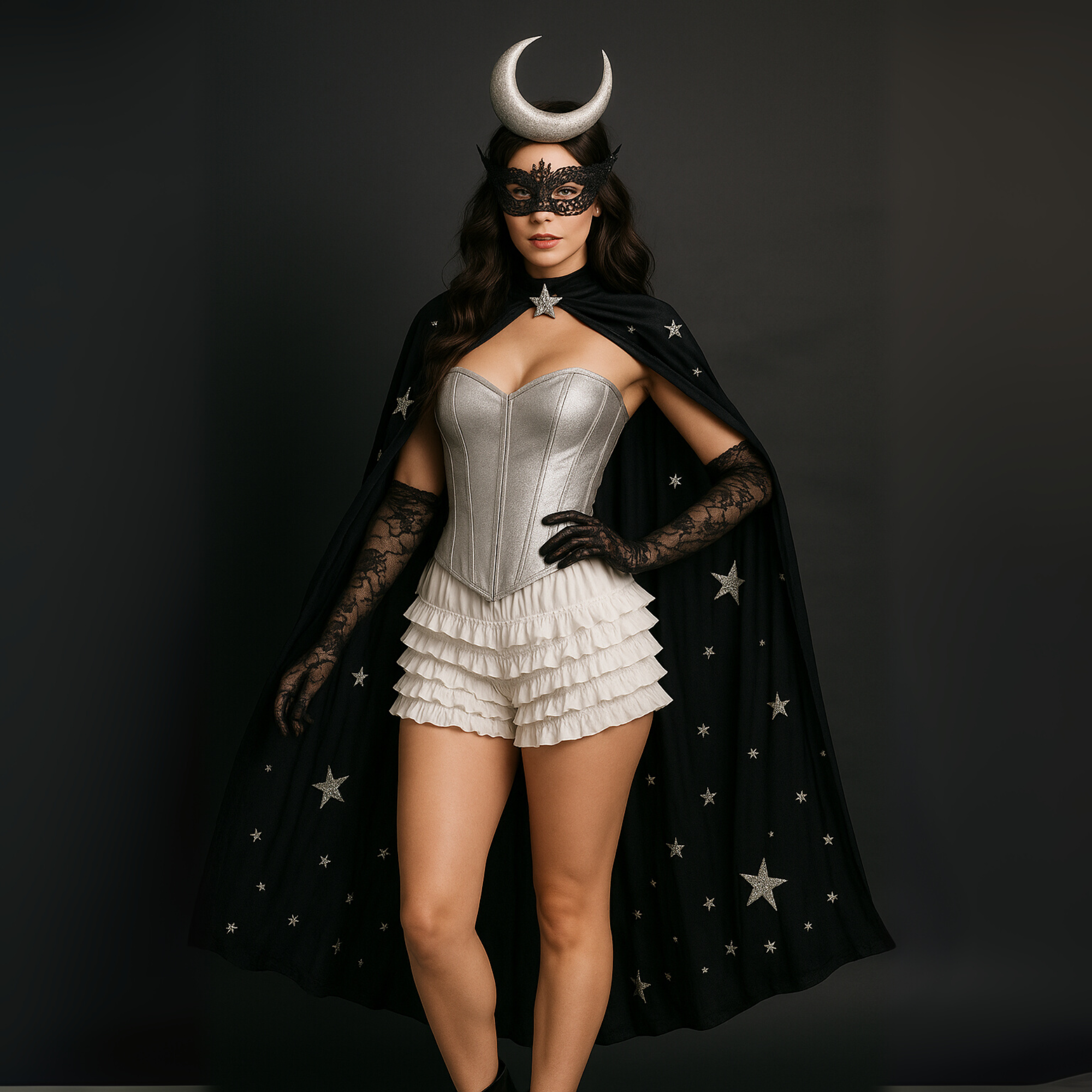 Malco Modes Ruffle Shorts for Women – White Shorts Lace Bloomers, Sexy Ruffle Shorts, Halloween Boy Shorts & Y2K Costumes