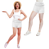 N20 Women's Sexy High Waist Ruffled Petti pants-White