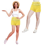 N20 Women's Sexy High Waist Ruffled Petti pants - Yellow