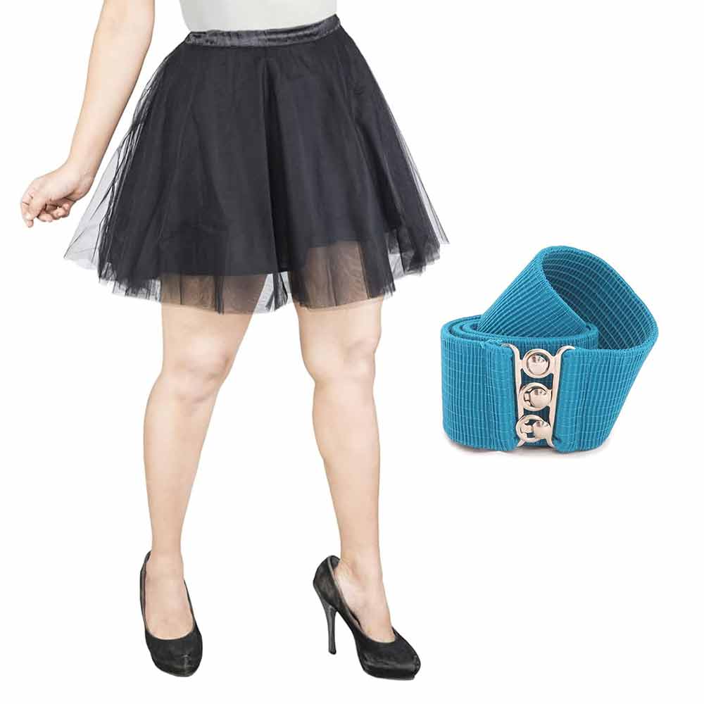 [product_type] Vintage Tulle Skirt and Fashion Belt Combo for Women malcomodes-biz.myshopify.com