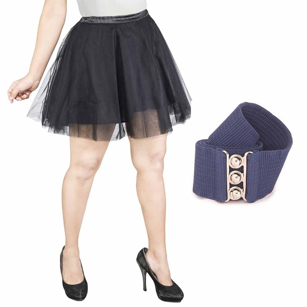 [product_type] Vintage Tulle Skirt and Fashion Belt Combo for Women malcomodes-biz.myshopify.com