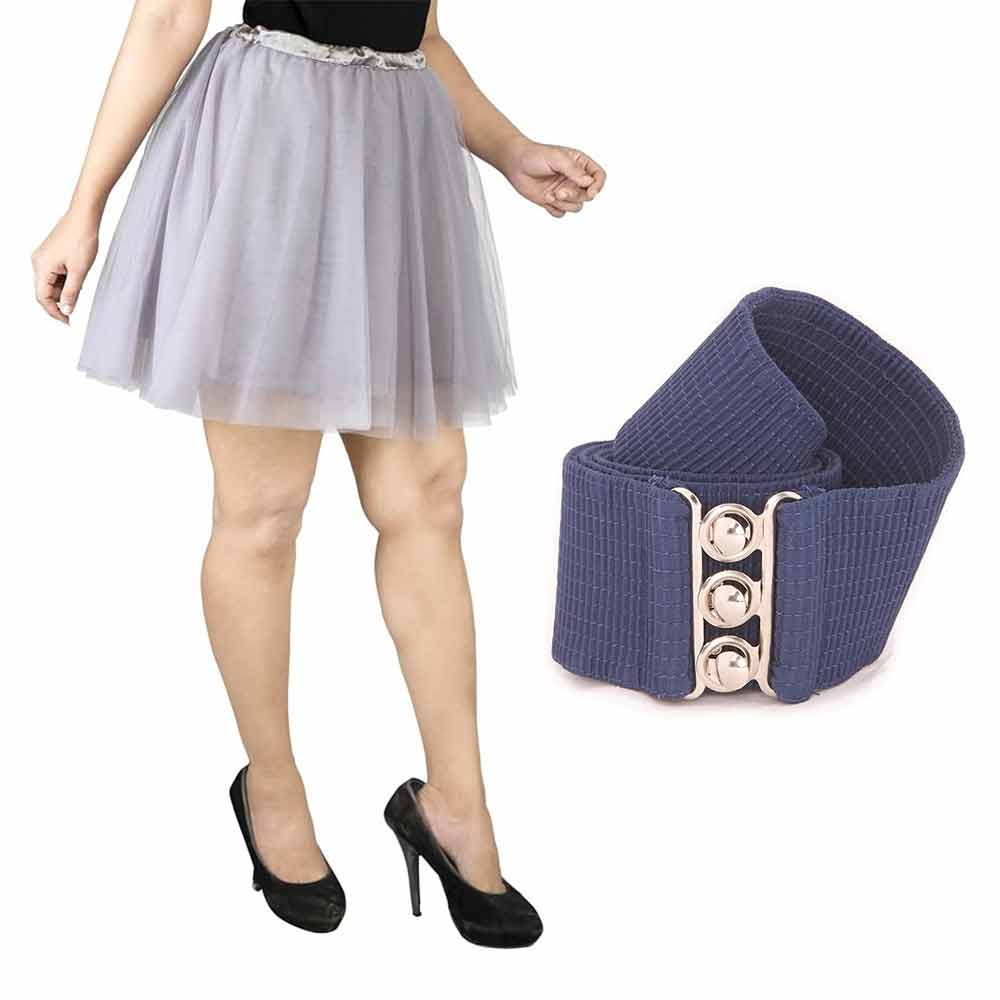 Vintage Tulle Skirt and Fashion Belt Combo for Women