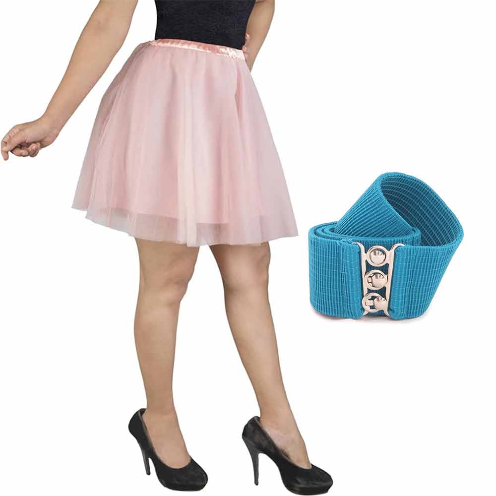 [product_type] Vintage Tulle Skirt and Fashion Belt Combo for Women malcomodes-biz.myshopify.com