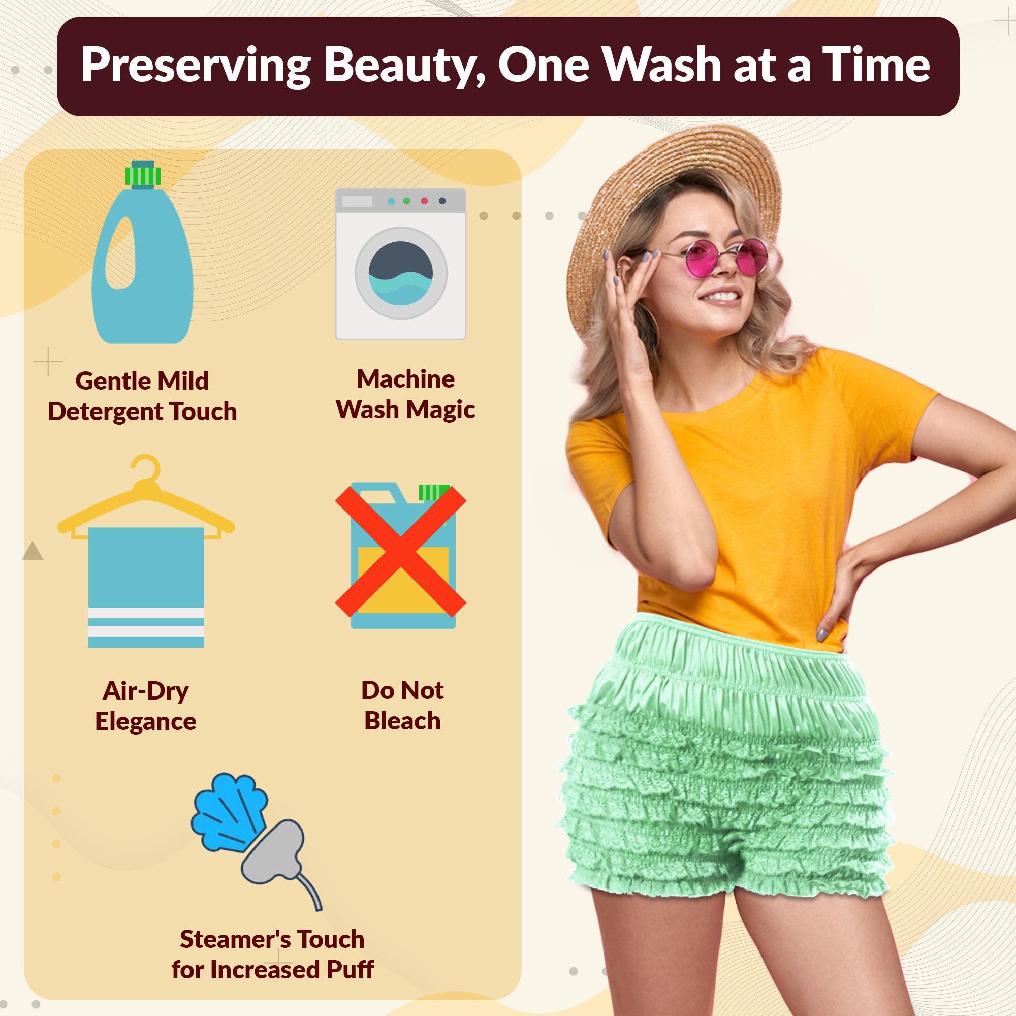 N20 Women's Sexy High Waist Ruffled Petti pants - Mint