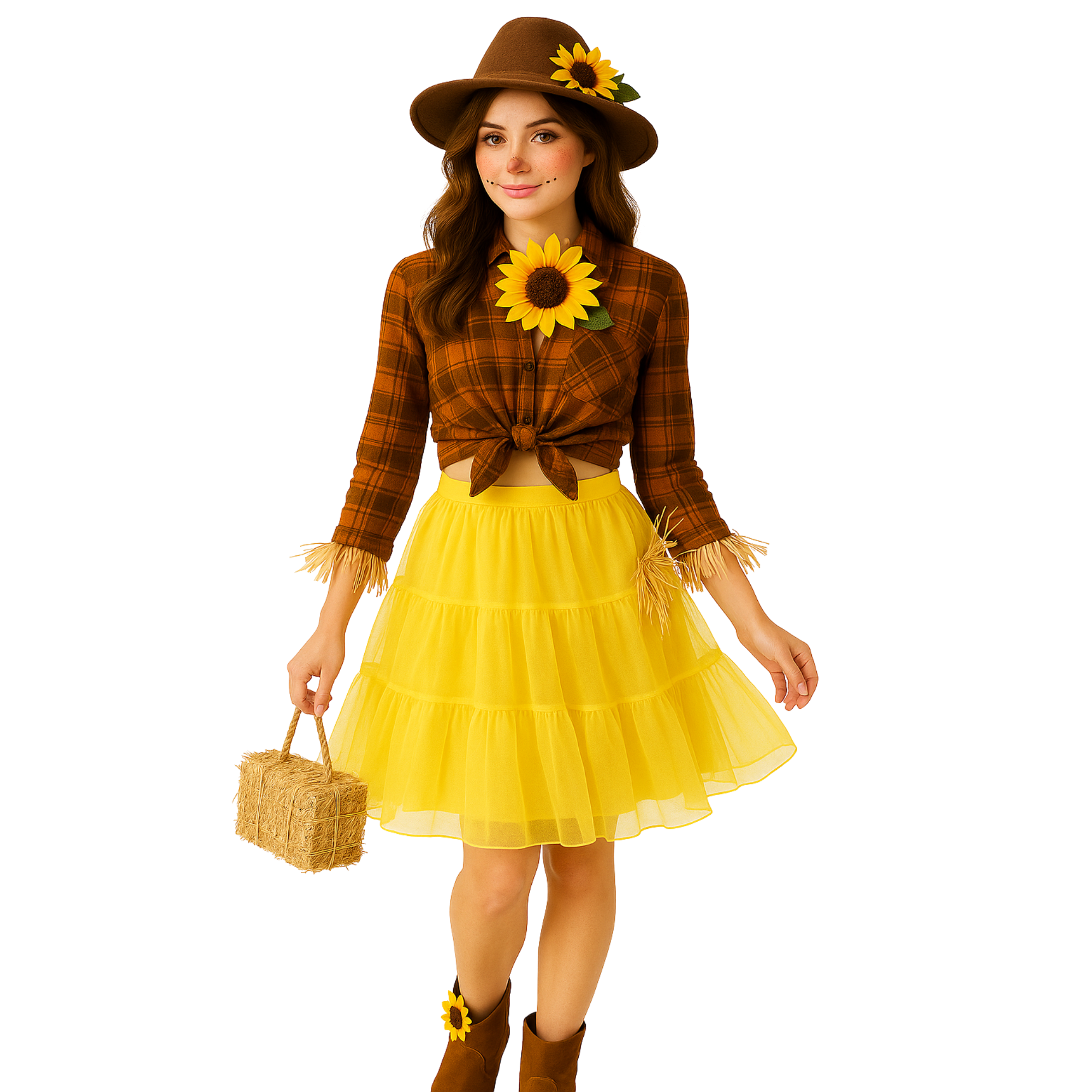 Halloween Petticoat Skirt – Fluffy Knee-Length Costume, Cosplay Costume Crinoline