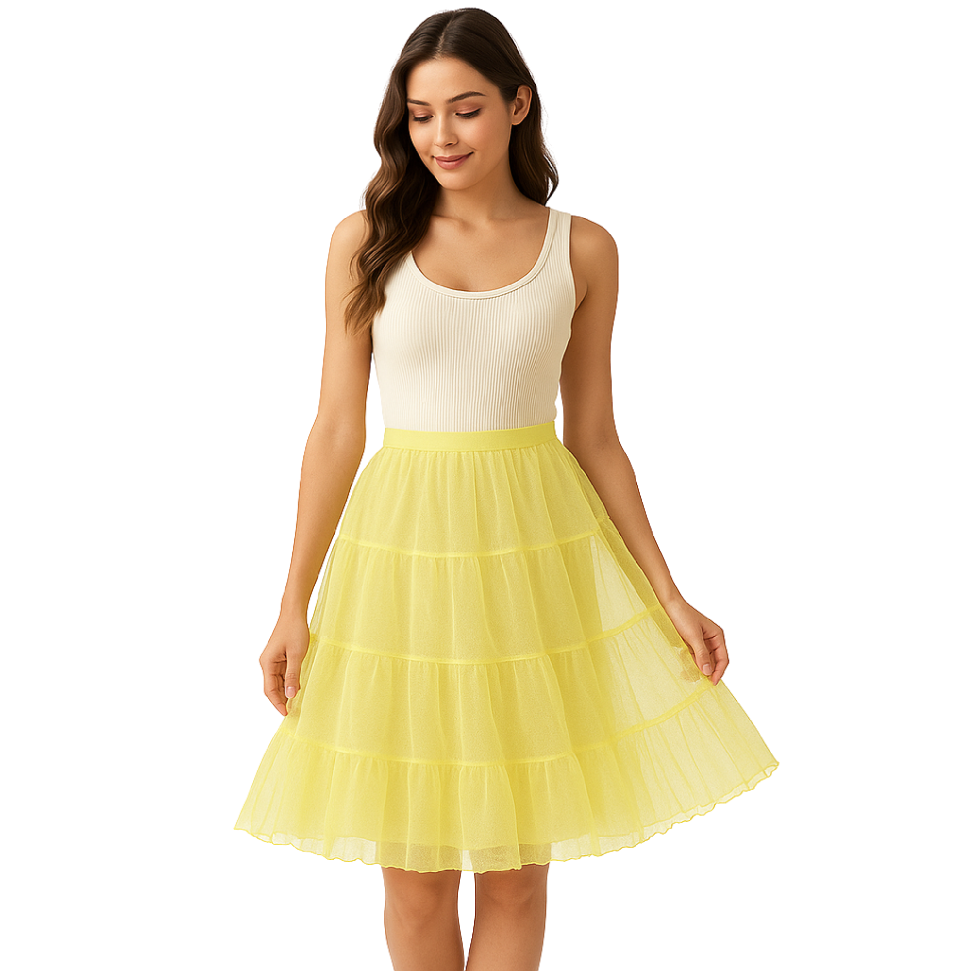 Halloween Petticoat Skirt – Fluffy Knee-Length Costume, Cosplay Costume Crinoline