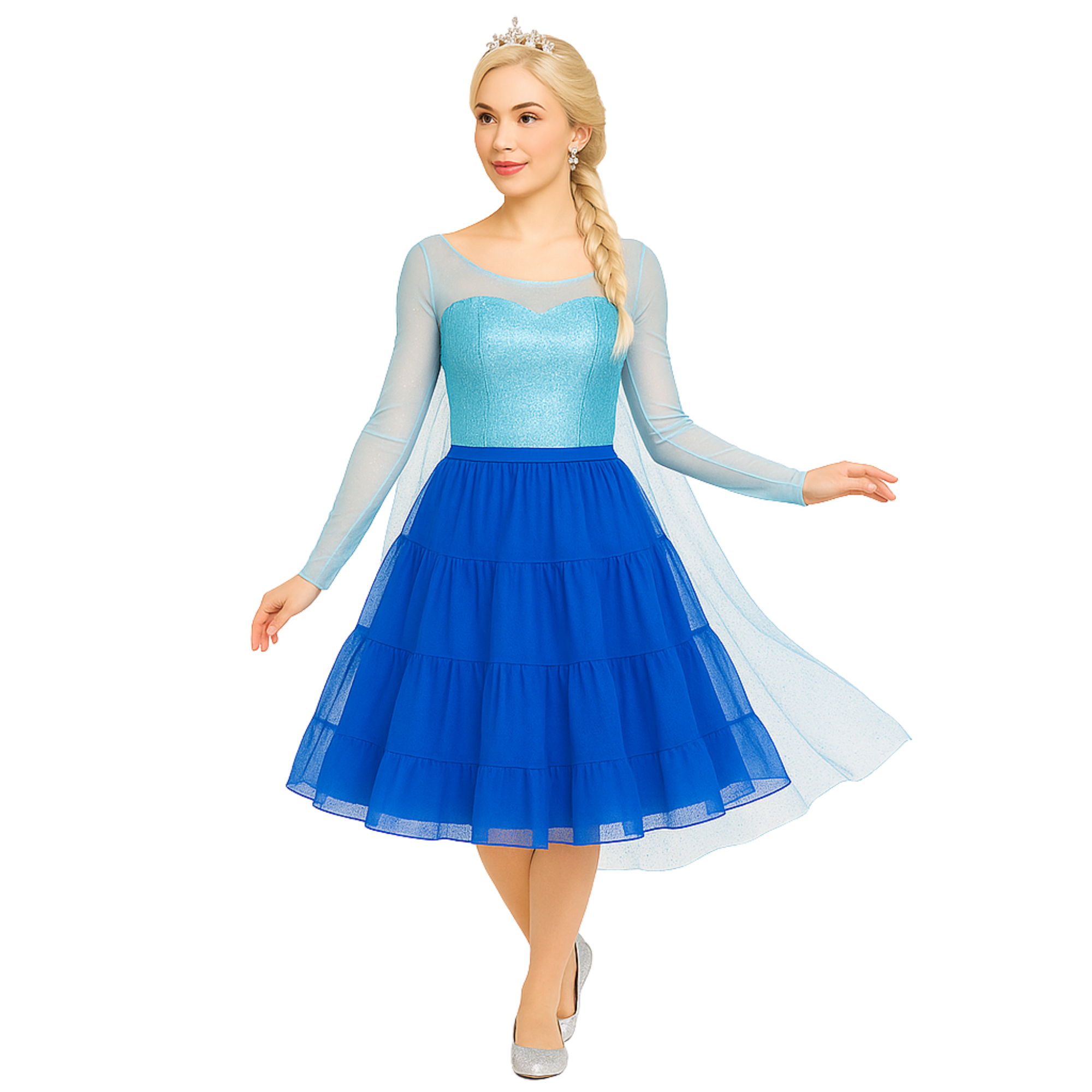 Halloween Petticoat Skirt – Fluffy Knee-Length Costume, Cosplay Costume Crinoline