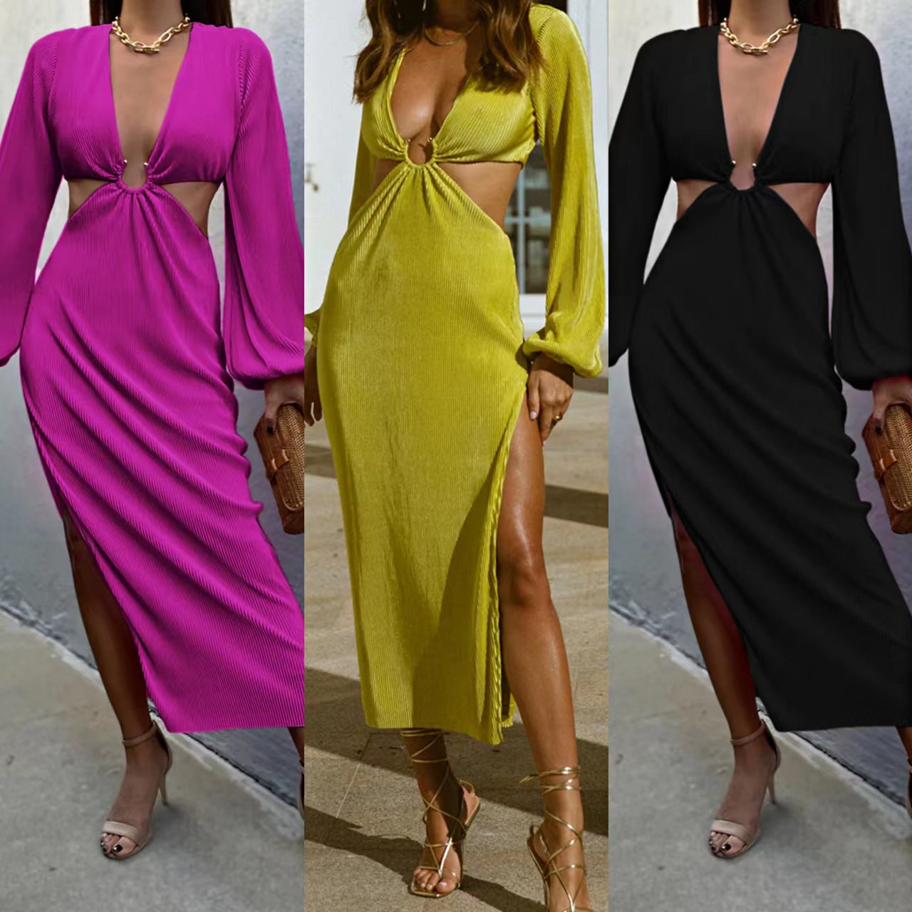 Dresses Autumn Fashion Pressed Pleated Waistless Women's Dresses malcomodes-biz.myshopify.com