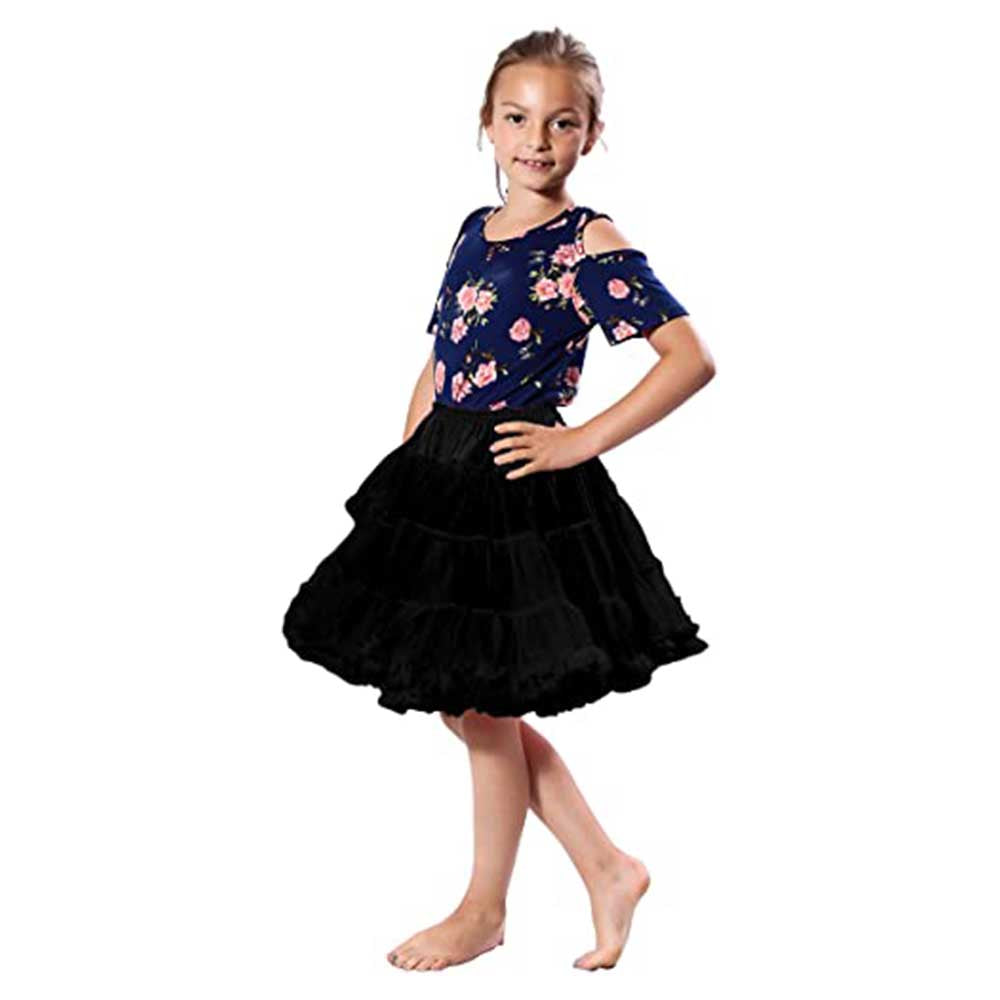 Petticoats & Pettipants 1810 Ladies Vintage Little Betty Child Petticoats-Black malcomodes-biz.myshopify.com
