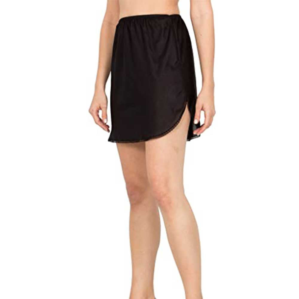 Slips Women's 20 in Half Slip with Vintage Nylon Lace-Black malcomodes-biz.myshopify.com