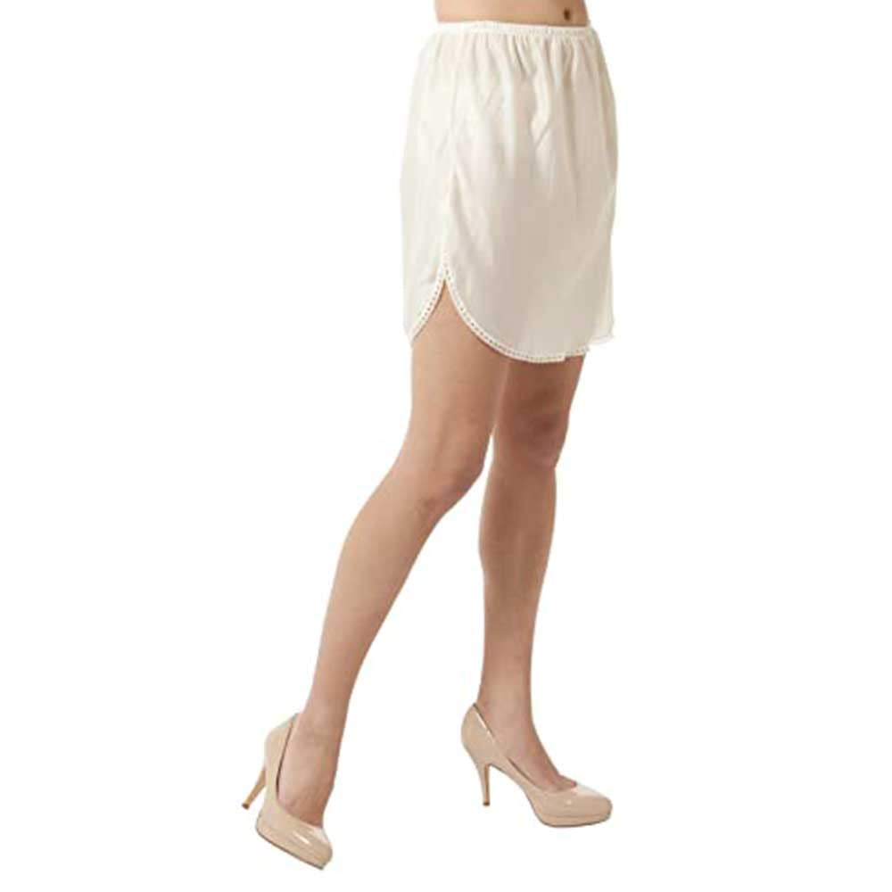 Slips Women's 16in Half Slip with Vintage Nylon Lace-Nude malcomodes-biz.myshopify.com