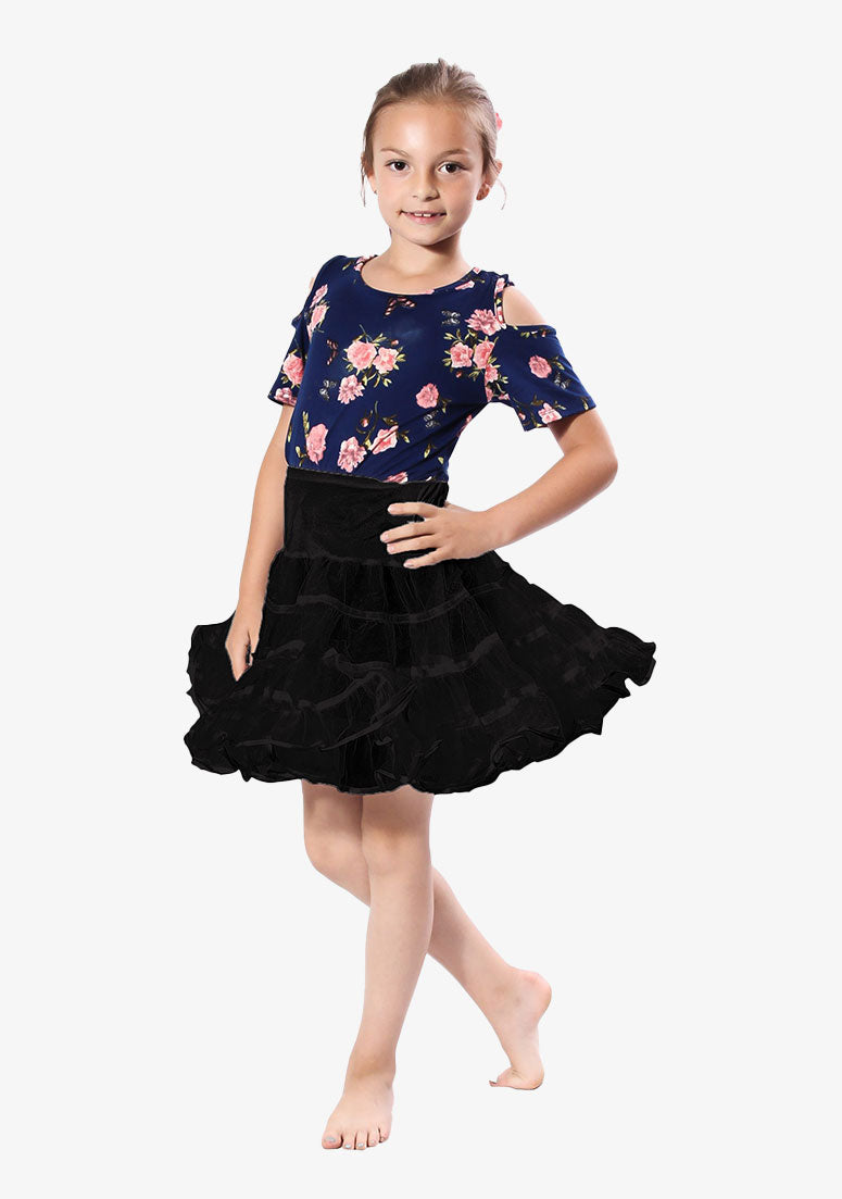 178 Ladies Vintage Crinoline Little Betty Child Petticoats-Black