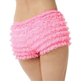 Malcomodes-301 Women's Sexy High Waist Ruffled Petti pants-Pink -