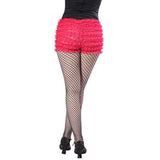 Womens Sexy Ruffle Panties Tanga Dance Bloomers Sissy Booty Shorts - Raspberry