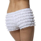 301 Women's Sexy High Waist Ruffled Petti pants-White