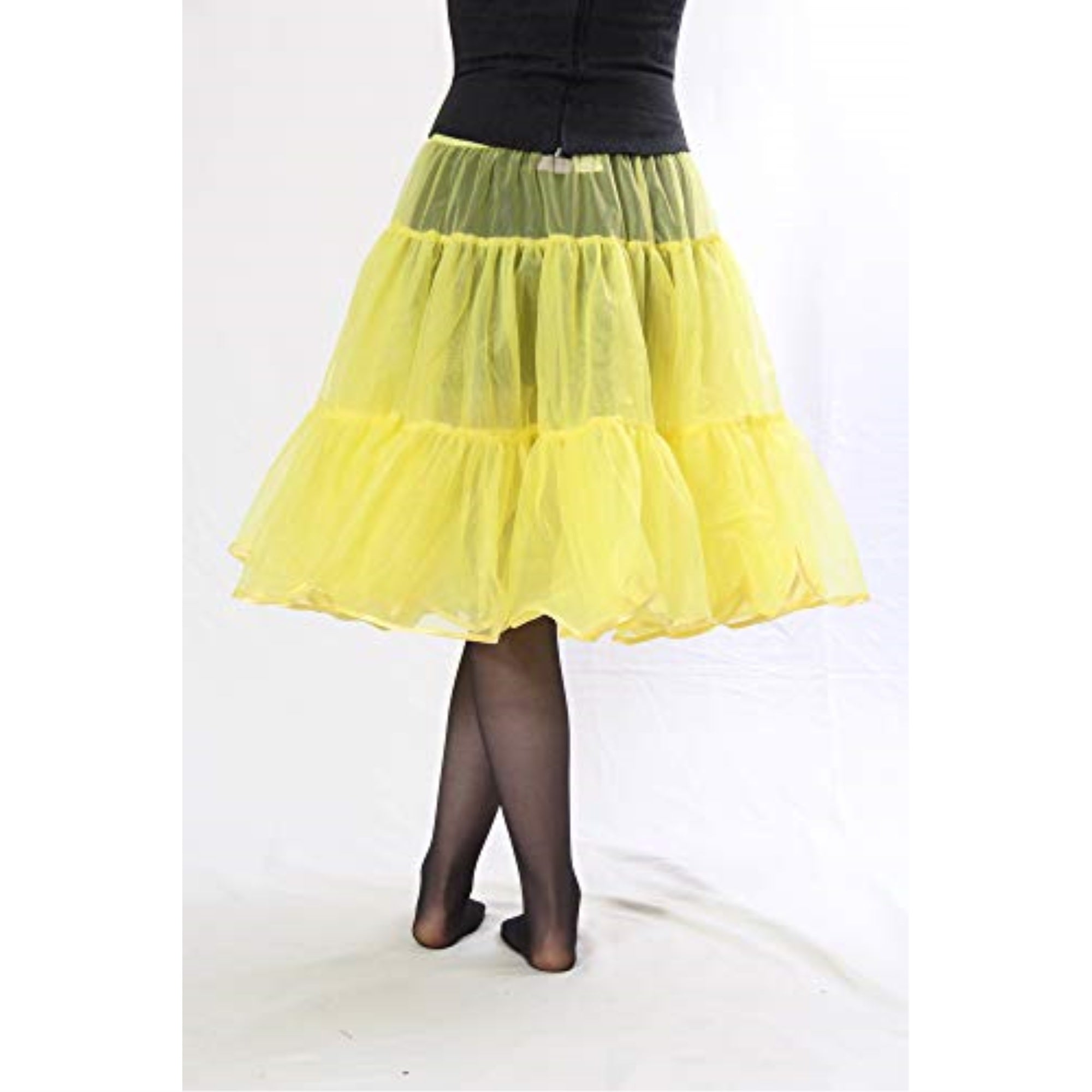 416 Woman Sexy Knee length Petticoat for Halloween-Yellow