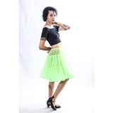 416 Woman Sexy Knee length Petticoat for Halloween-Apple Green