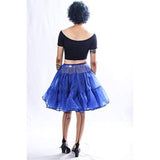 416 Woman Sexy Knee length Petticoat for Halloween-Royal Blue
