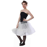 416 Woman Sexy Knee length Petticoat for Halloween-White