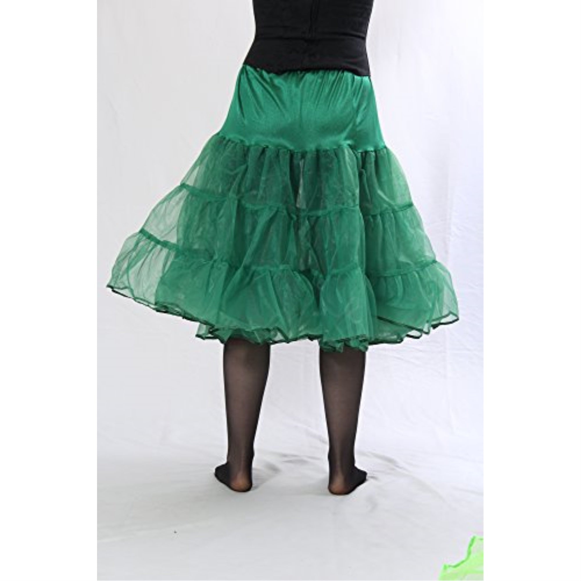 417 Women's Sexy Tea Length Petticoat for Poodle -Kelly Green