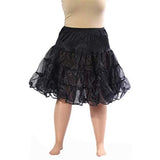 417 Women's Sexy Tea Length Petticoat for Poodle -Black