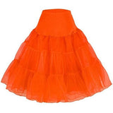 417 Women's Sexy Tea Length Petticoat-Orange