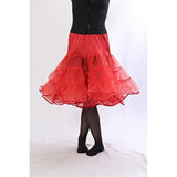 417 Women's Sexy Tea Length Petticoat for Poodle -Red