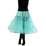 417 Women's Sexy Tea Length Petticoat for Poodle -Turquoise