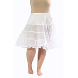 417 Women's Sexy Tea Length Petticoat for Poodle -White