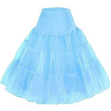 418 Women's Sexy Vintage Rockabilly Tutu Petticoat-Light Blue