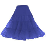 418 Women's Sexy Vintage Rockabilly Tutu Petticoat-Royal Blue