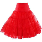 418 Women's Sexy Vintage Rockabilly Tutu Petticoat-Red