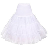 418 Women's Sexy Vintage Rockabilly Tutu Petticoat-White
