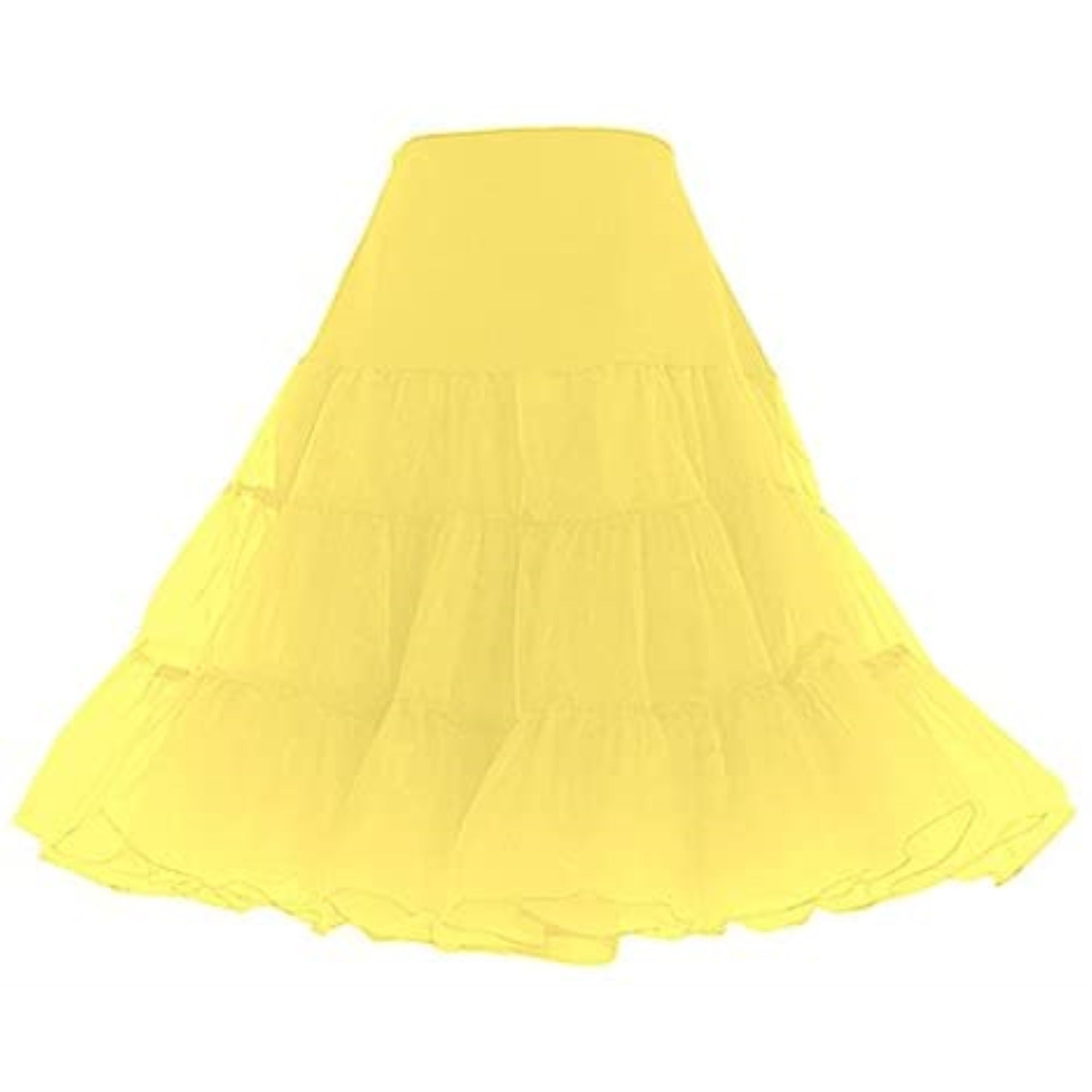 418 Women's  Sexy Vintage Rockabilly Tutu Petticoat-Yellow