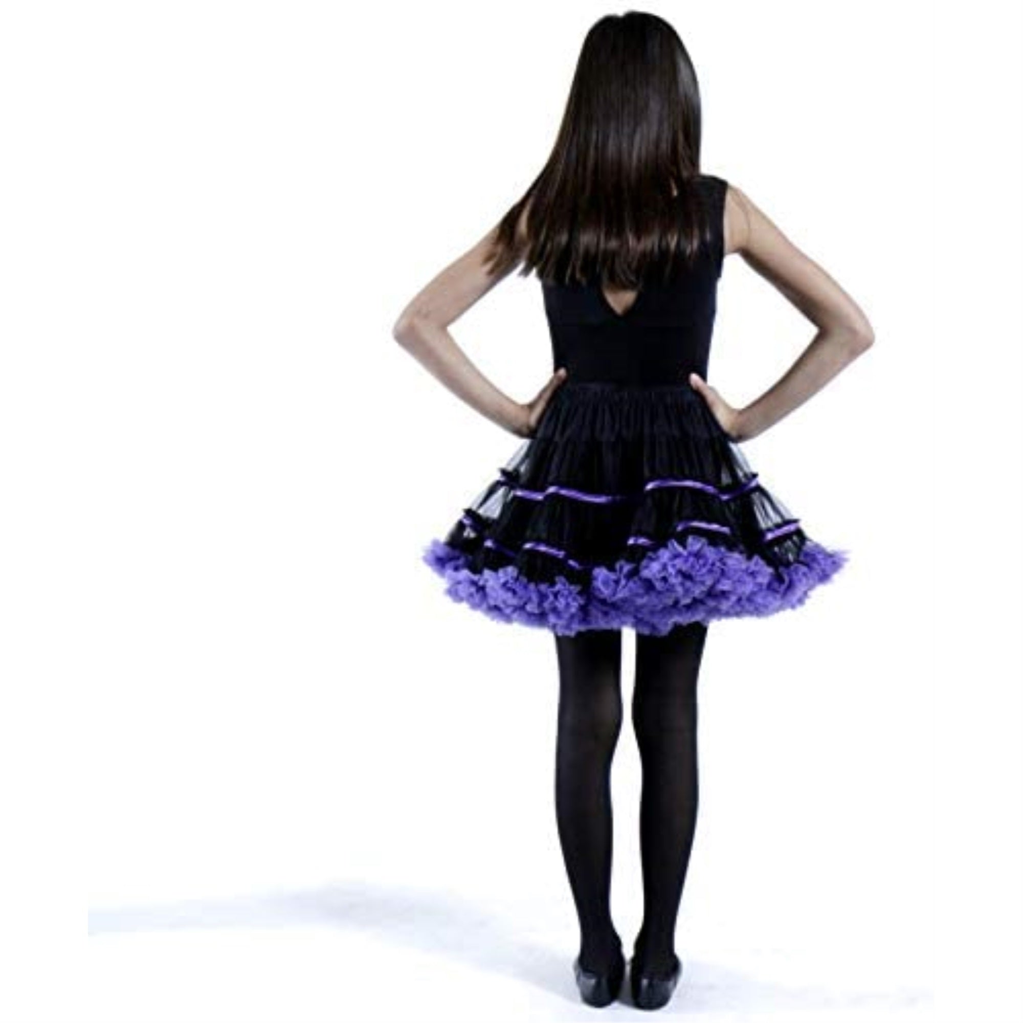 Tutus Adult Tulle Costume Petticoat - Black/Purple malcomodes-biz.myshopify.com