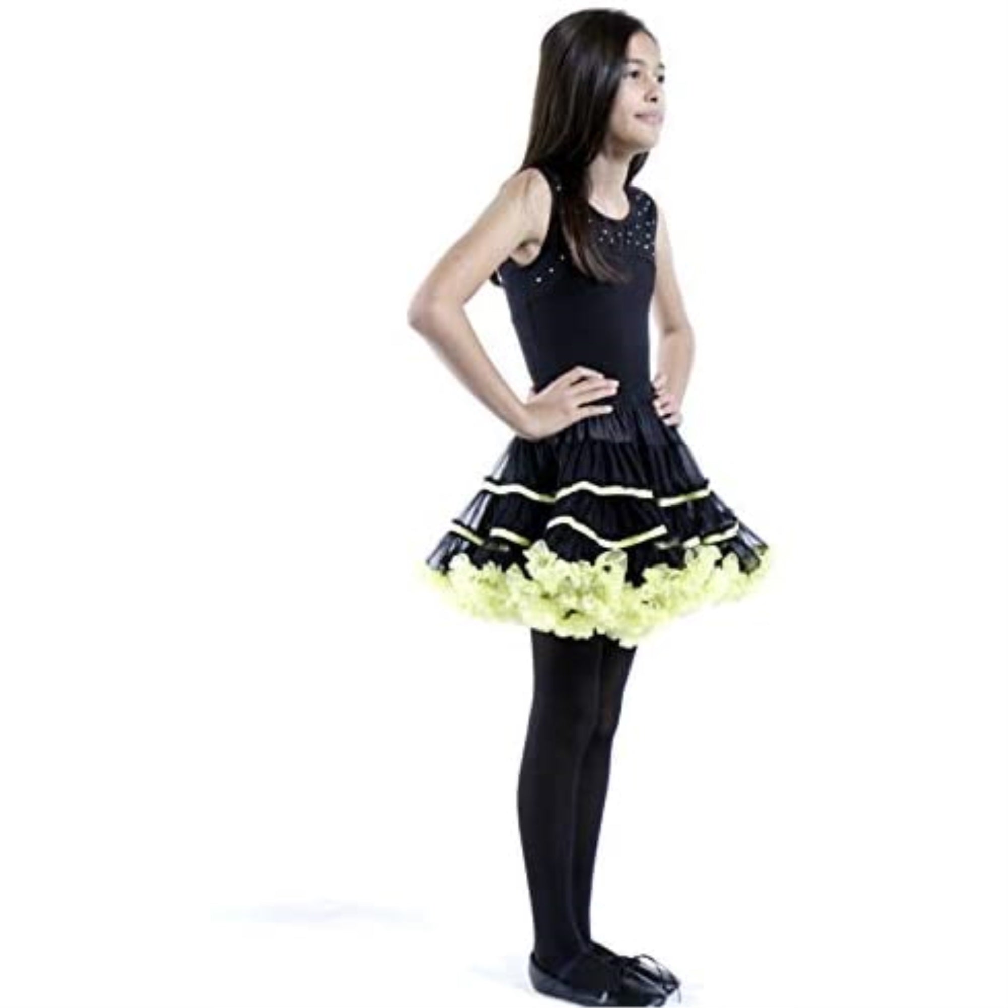 Adult Tulle Costume Petticoat - Black/Yellow